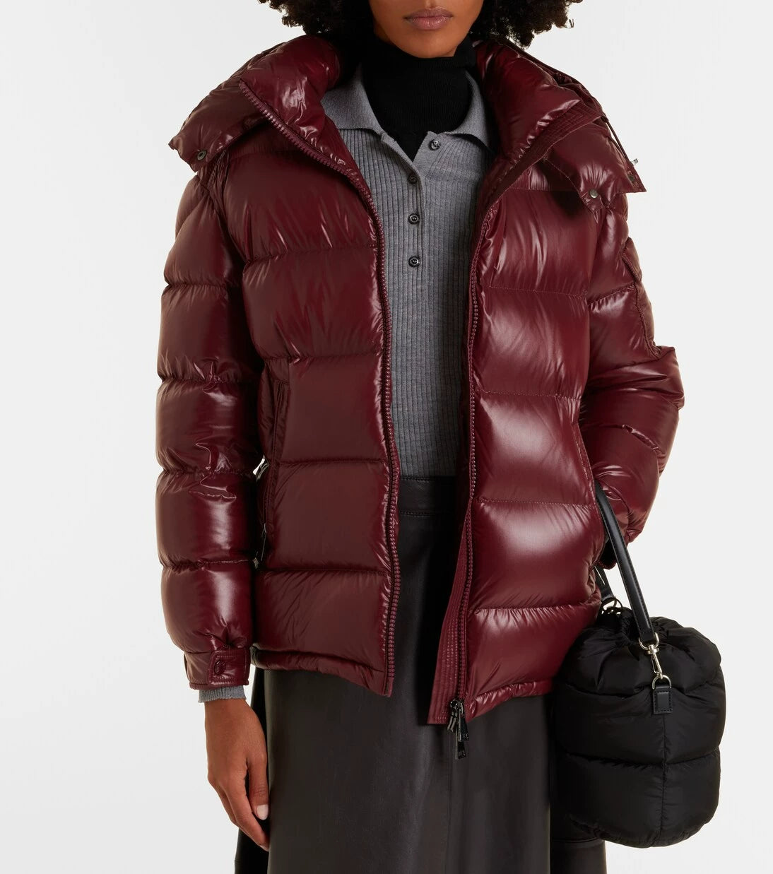 Moncler Women's Maire Down Jacket in Burgundy