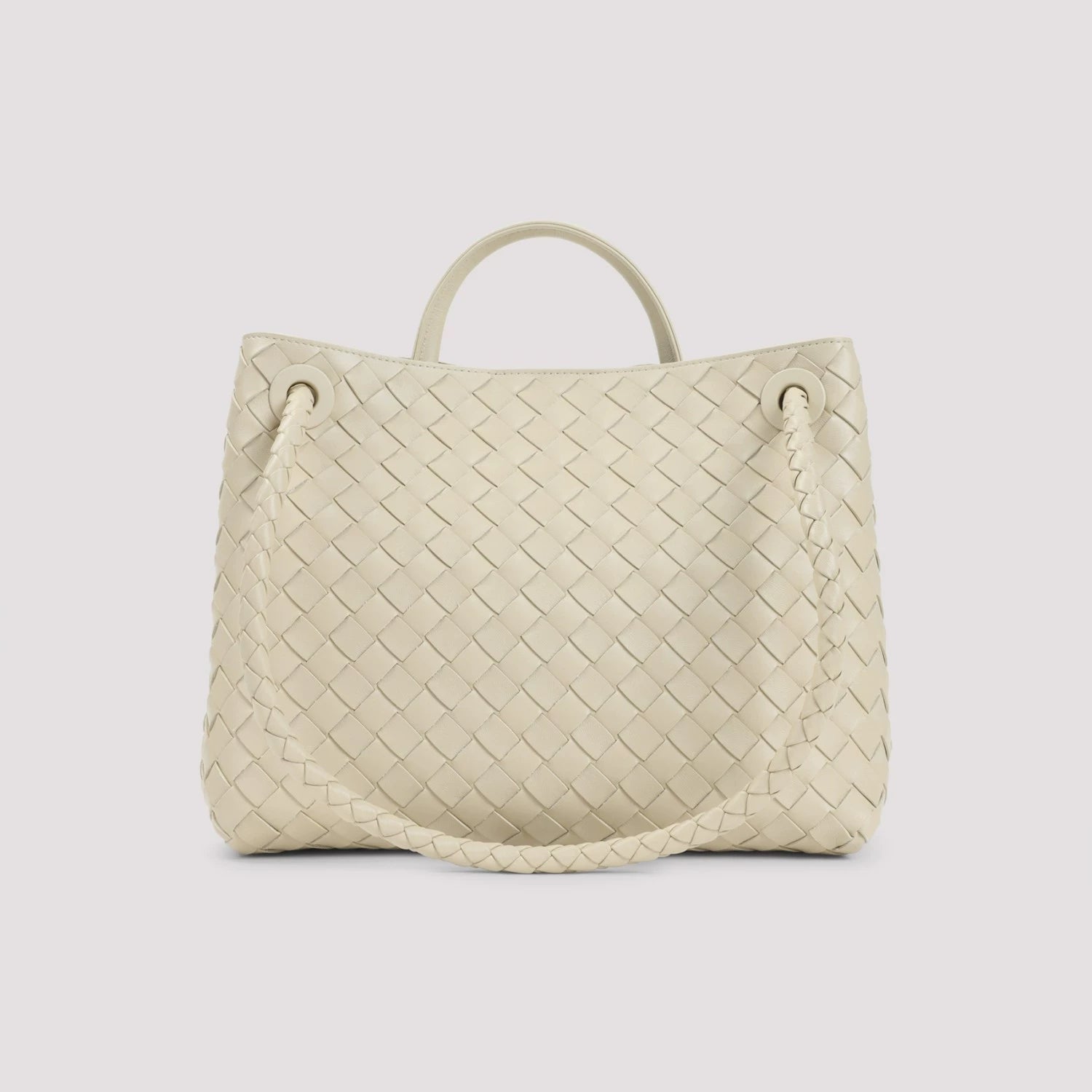 Bottega Veneta Women's Andiamo Medium Shoulder Bag in White