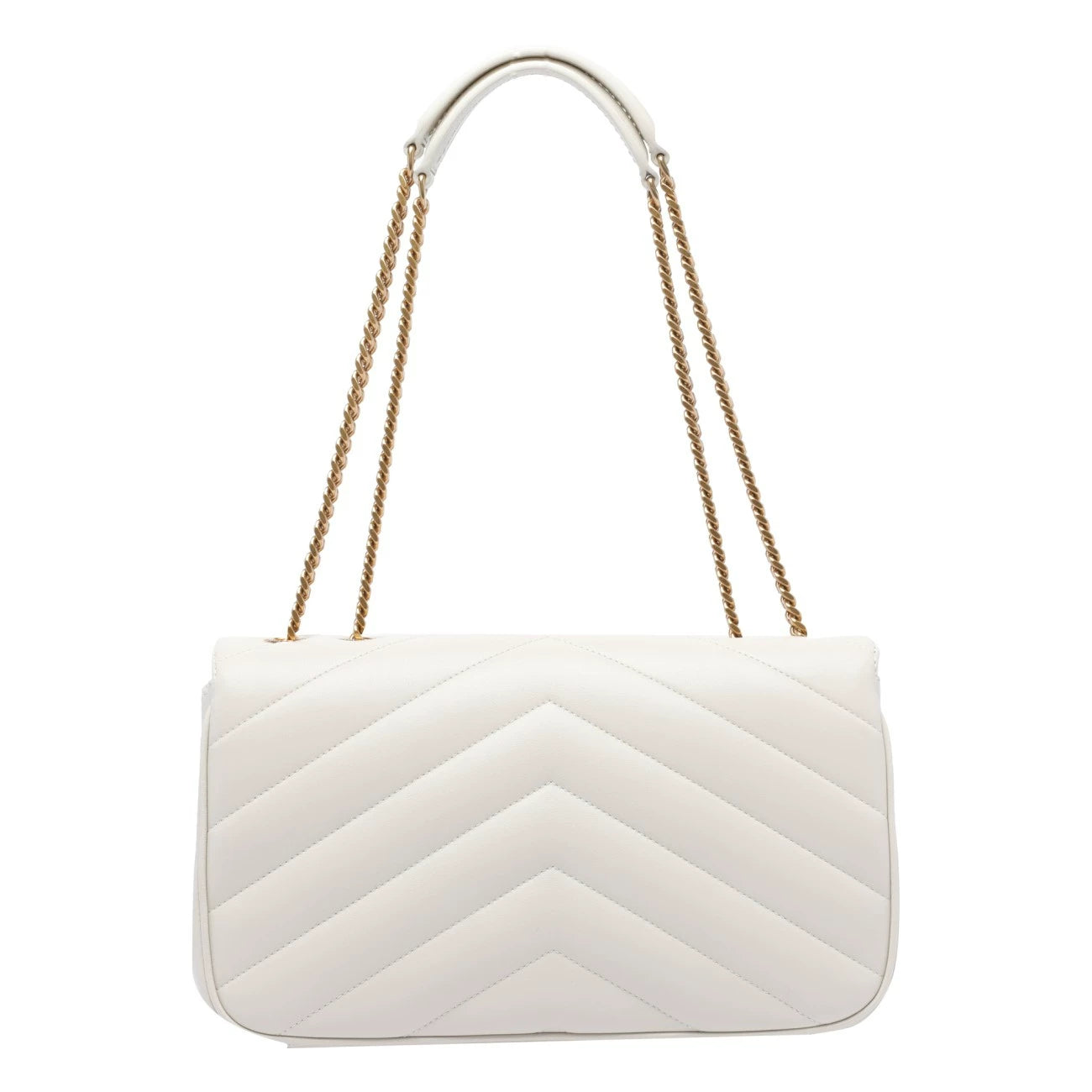 Saint Laurent YSL Loulou Medium Bag in White