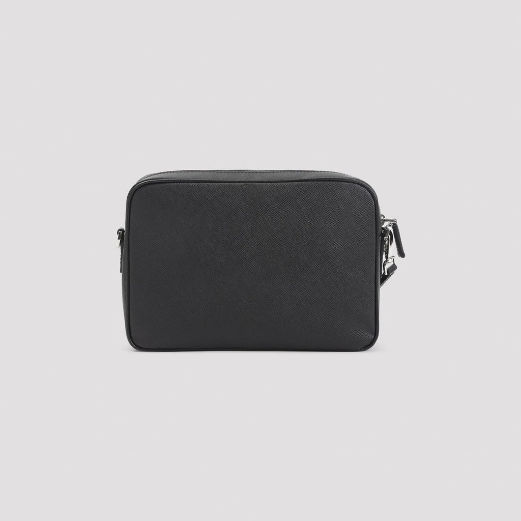 Prada Men's Bandoliera Crossbody Bag in Black