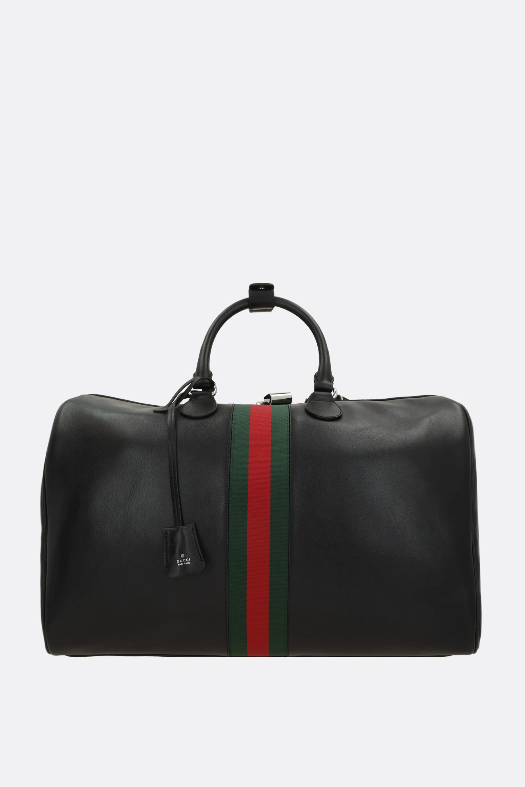 Gucci Men's Web Trademark Medium Bag in Black