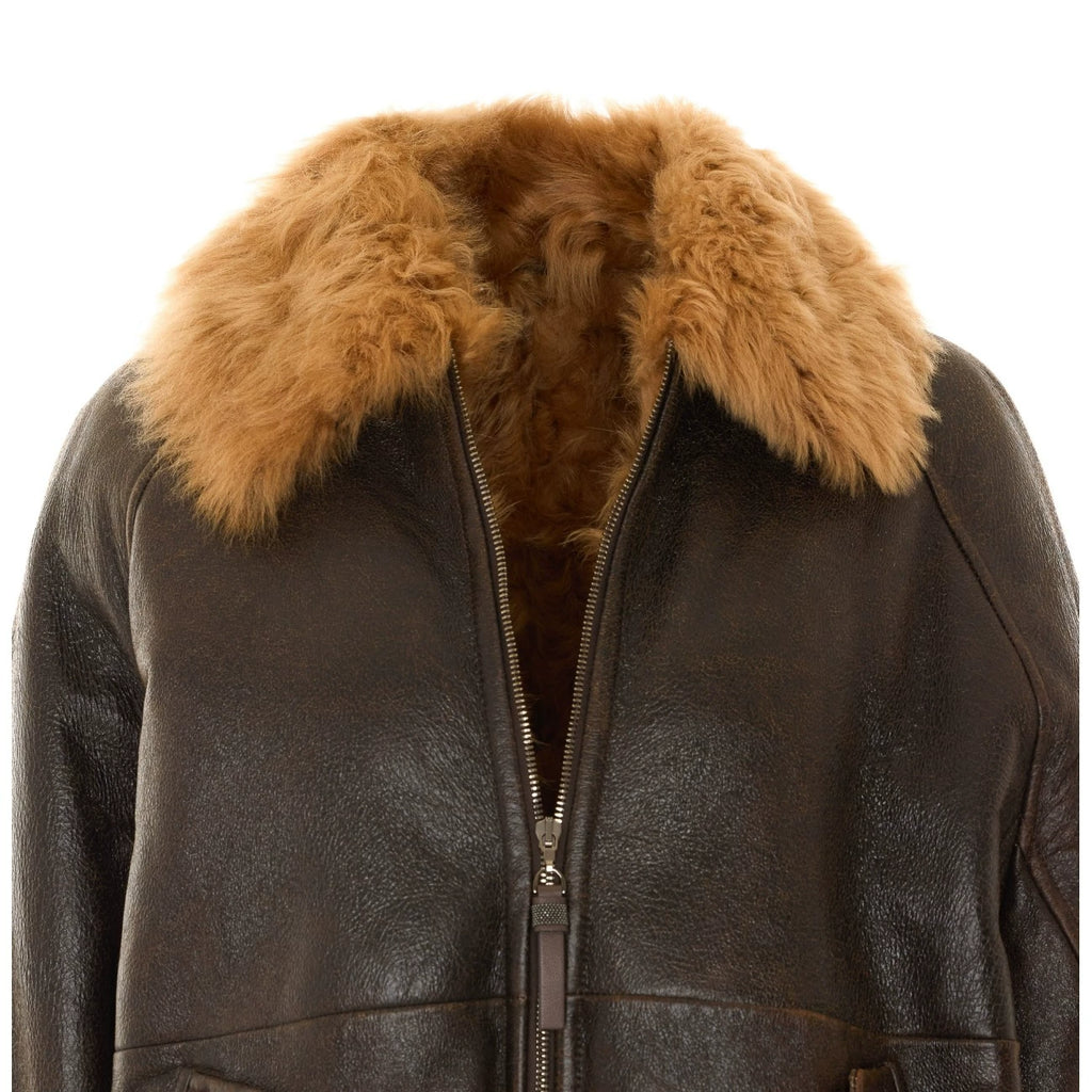 Brunello Cucinelli Women's Leather Jacket in Brown