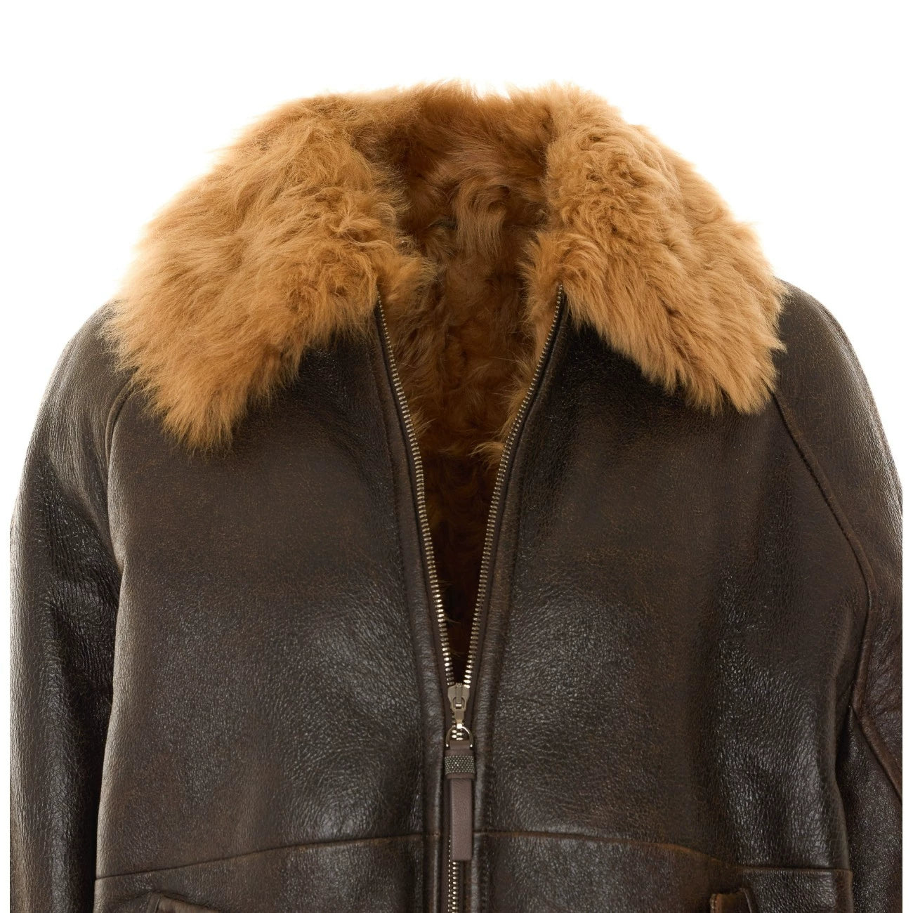 Brunello Cucinelli Women's Leather Jacket in Brown
