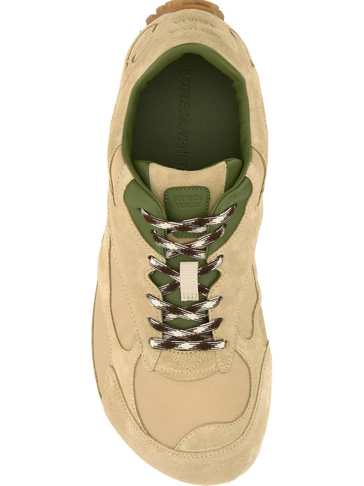 Bottega Veneta Men's Flash Orbit Sneakers in Beige