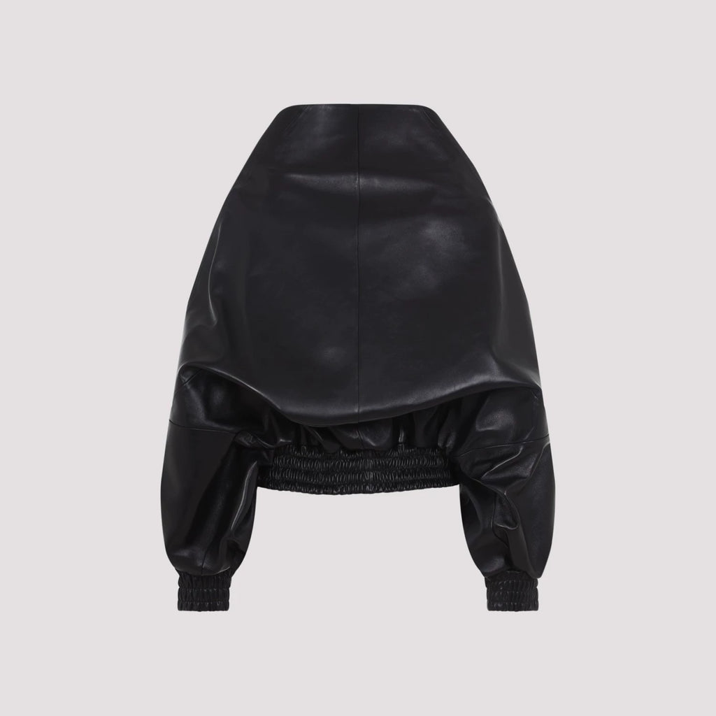 Balenciaga Women's Leather Jacket in Black