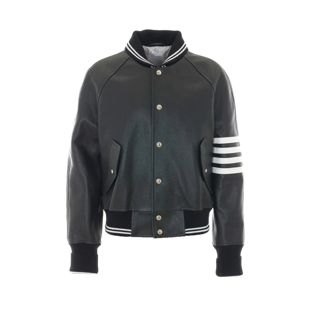 Thom Browne Men's Leather Jacket in Black