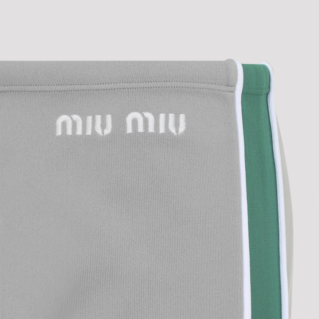 Miu Miu Women's Logo Shorts in Grey