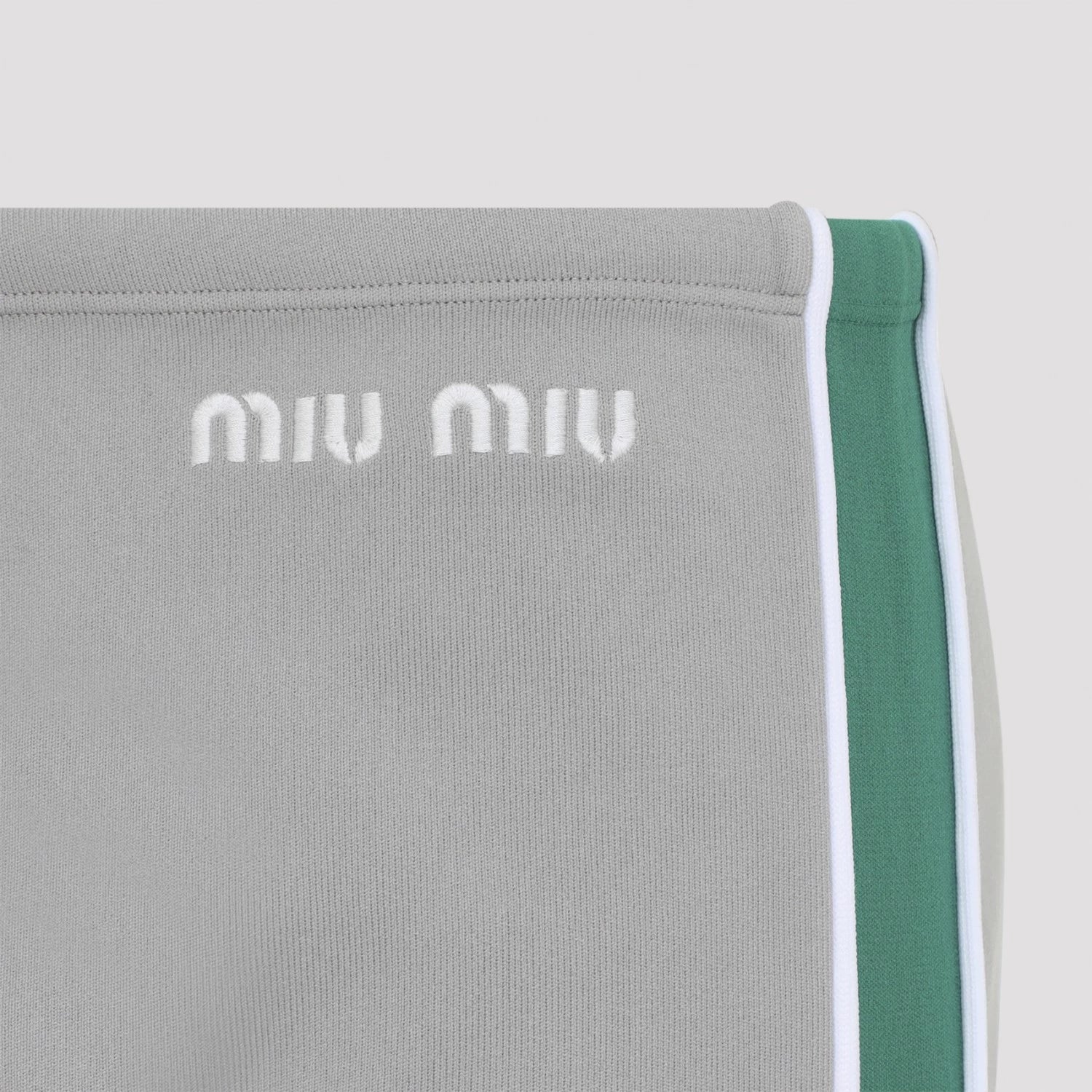 Miu Miu Women's Logo Shorts in Grey