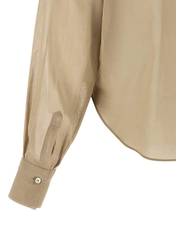 Brunello Cucinelli Women's Shirt in Beige