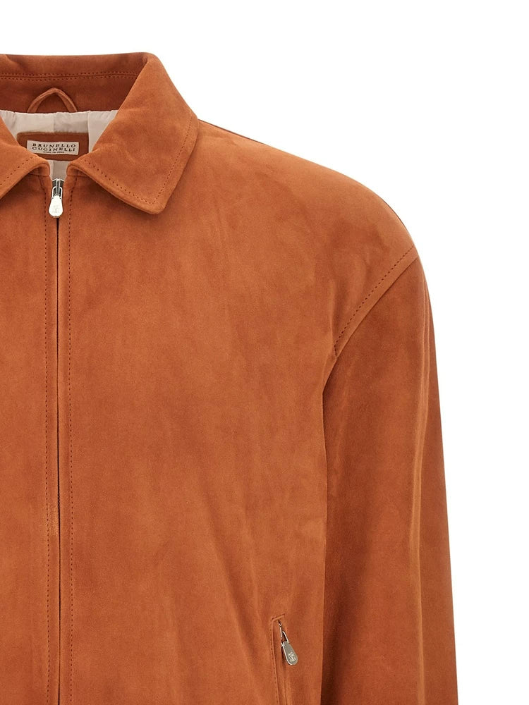 Brunello Cucinelli Men's Leather Jacket