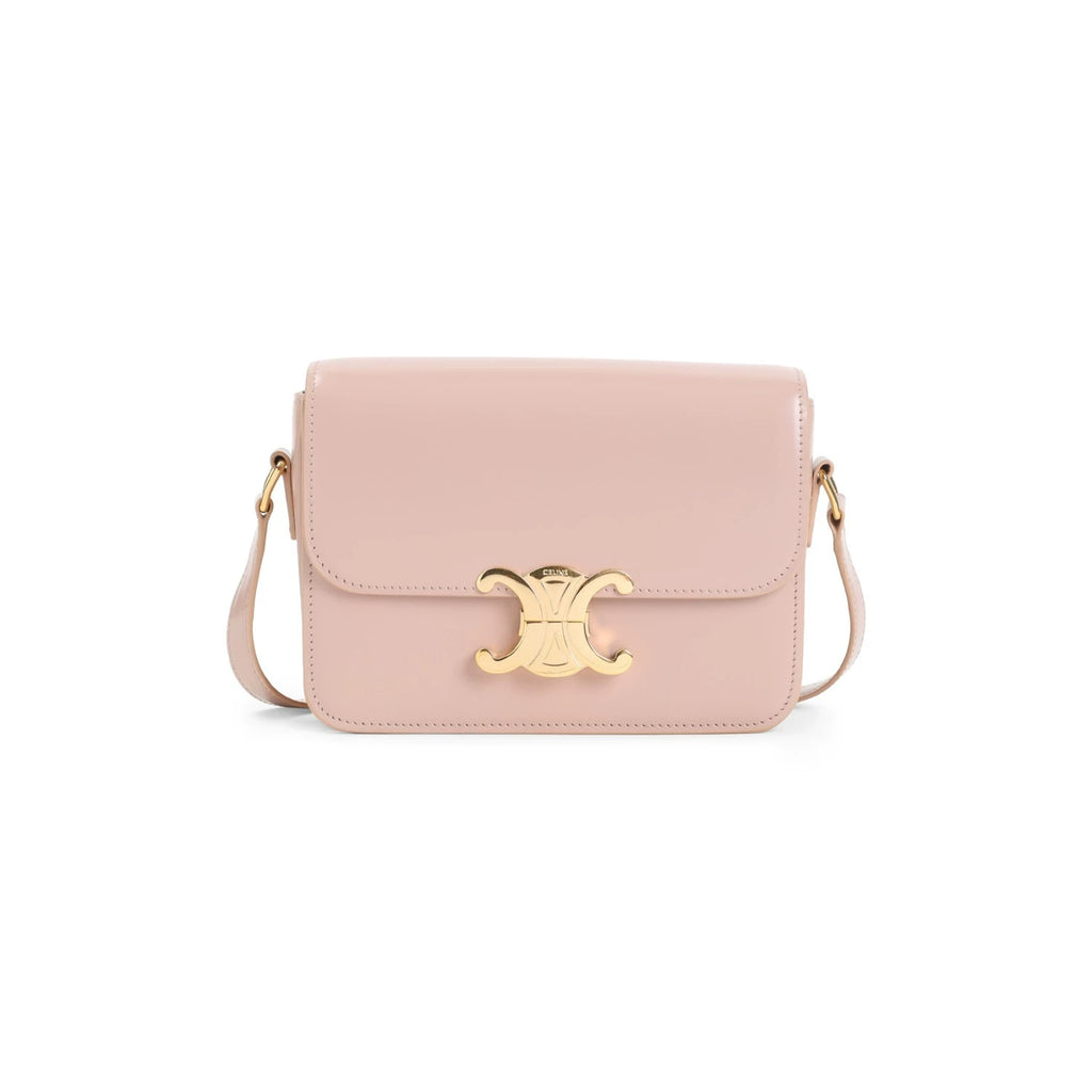 Celine Women's Teen Triomphe Small Shoulder Bag in Soft Peach
