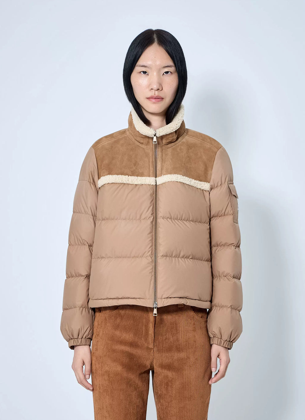 Moncler Women's Aurore Down Jacket in Beige