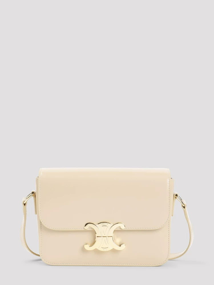 Celine Women's Teen Triomphe Small Shoulder Bag in Beige
