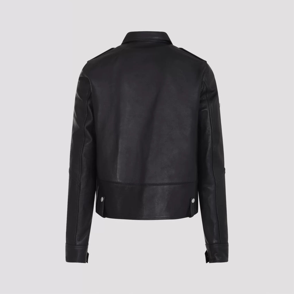 Rickowens Men's Rick Owens Leather Jacket in Black