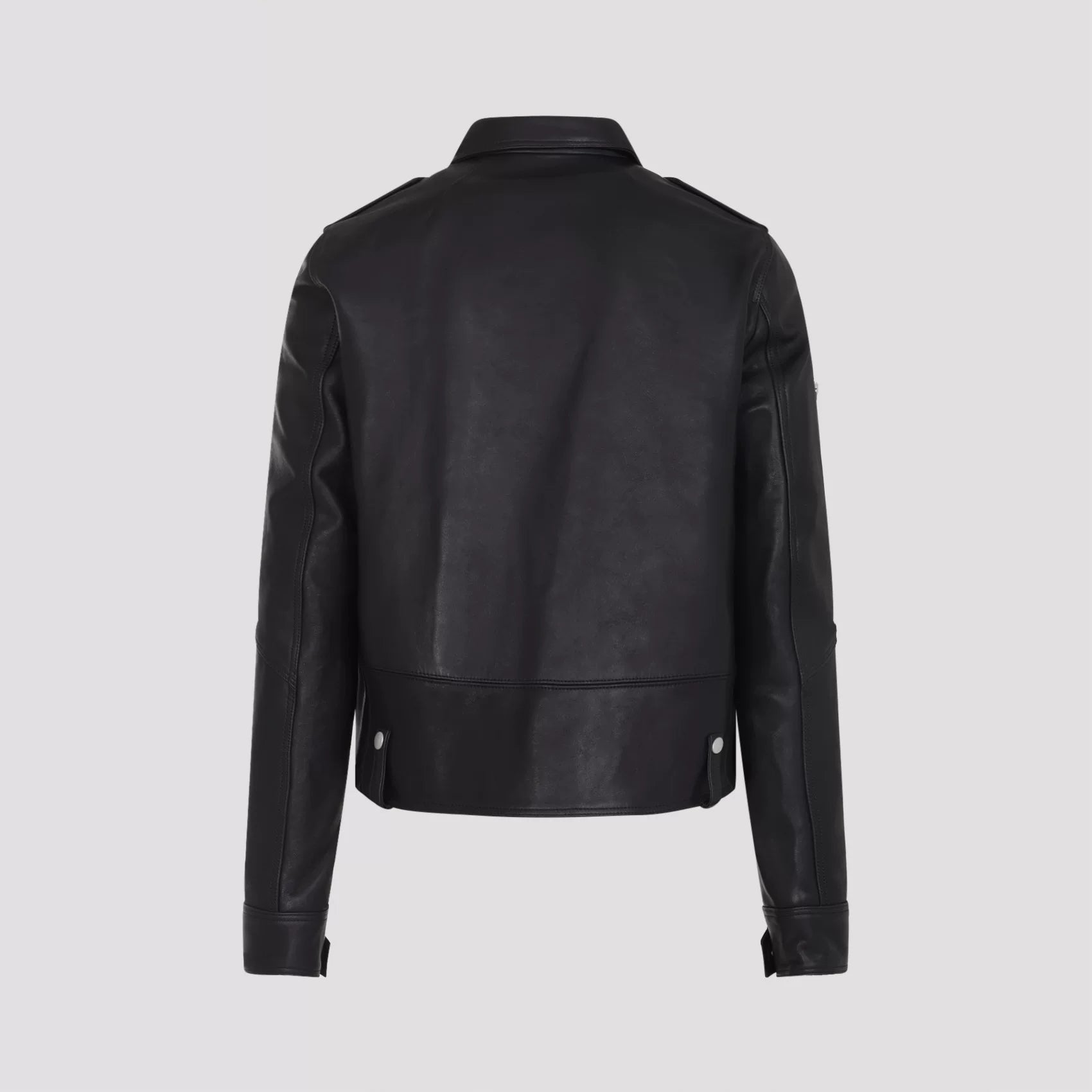 Rickowens Men's Rick Owens Leather Jacket in Black