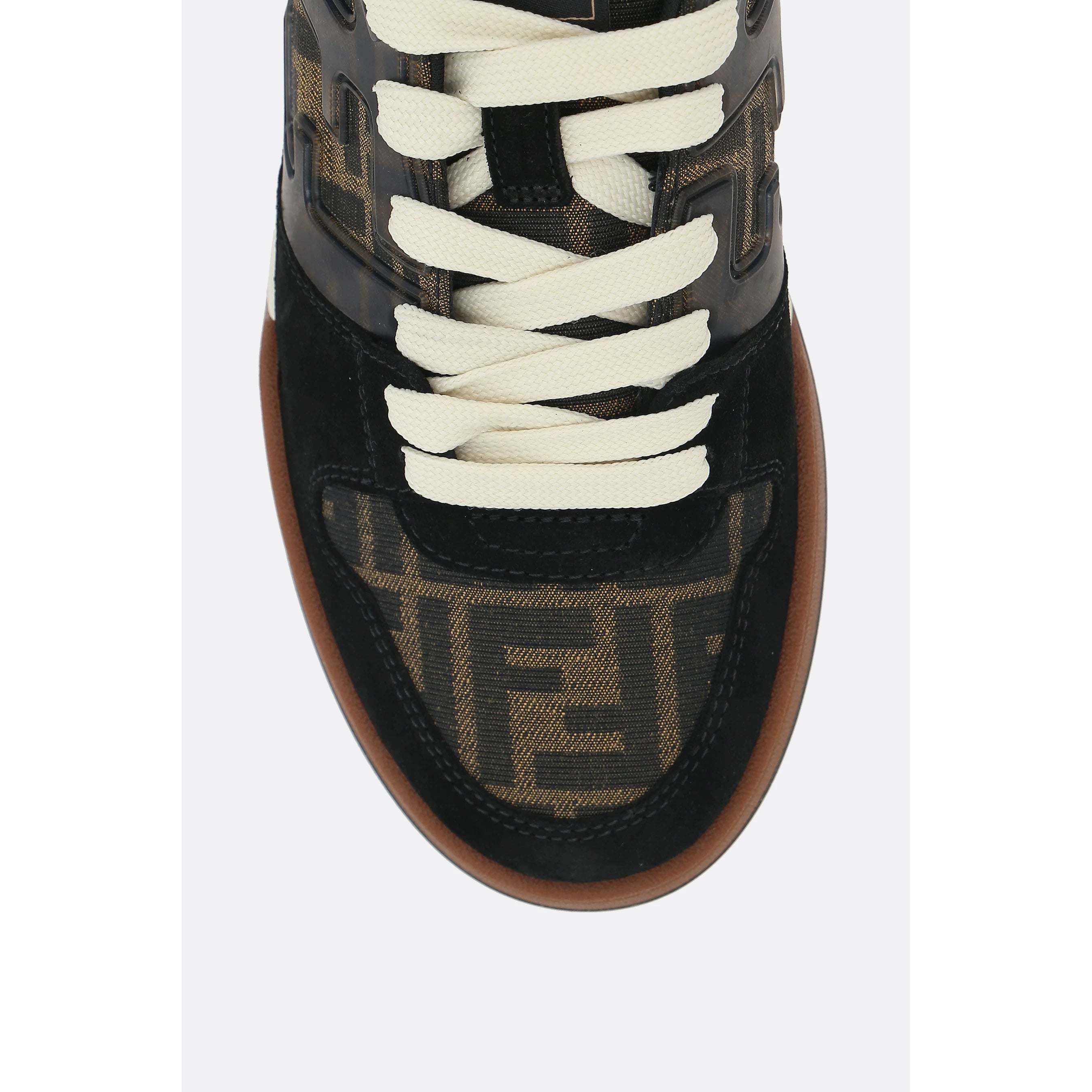 Fendi Men's Match Sneakers in Brown