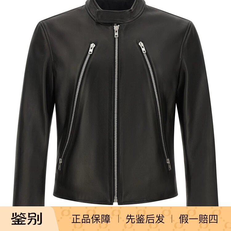 Maison Margiela Men's Leather Jacket in Black