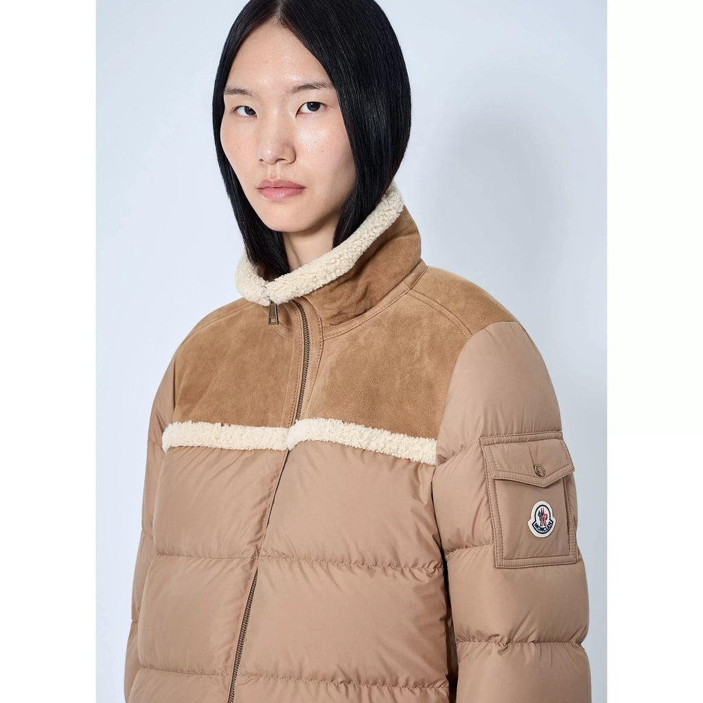 Moncler Women's Aurore Down Jacket in Beige