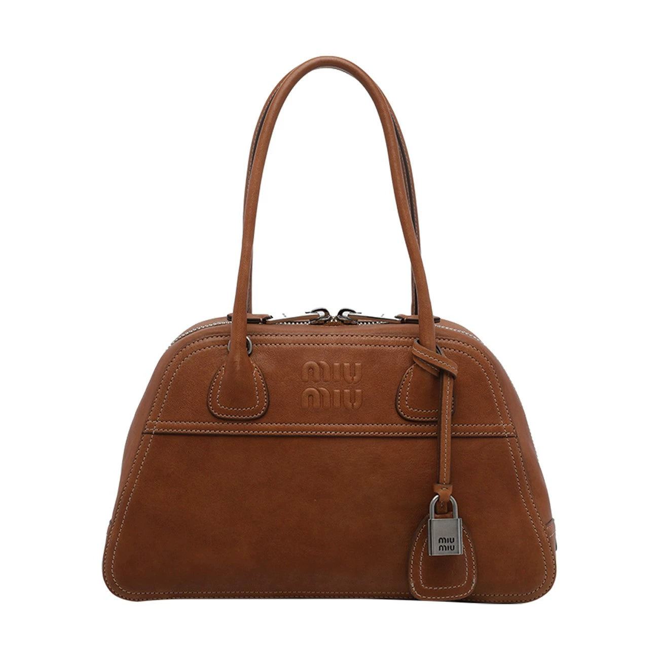 Miu Miu Women's Vivant Medium Shoulder Bag in Brown