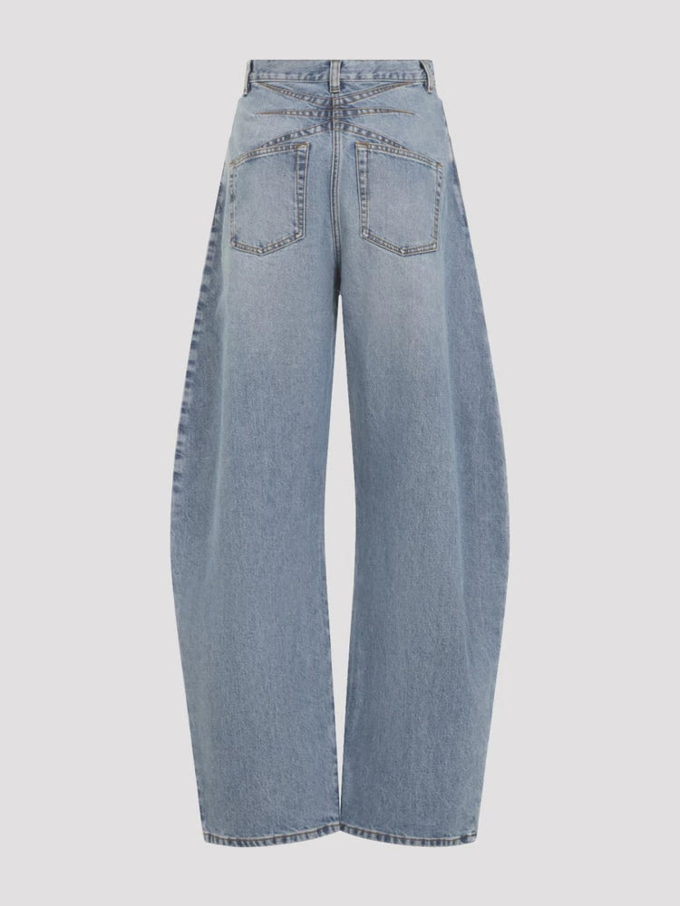 Alaia Women's Round Jeans in Blue