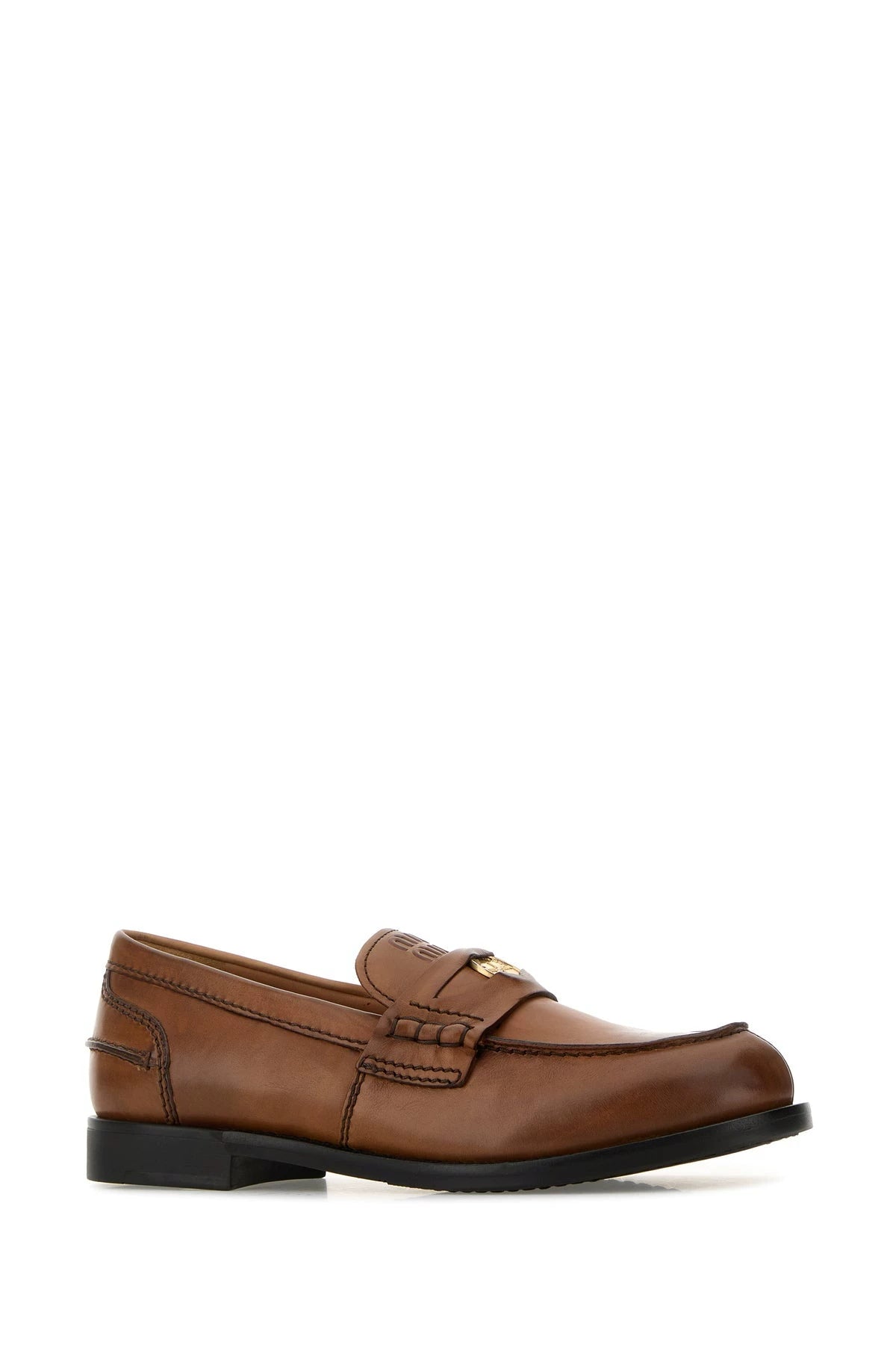 Miu Miu Women's Loafers in Dark Brown