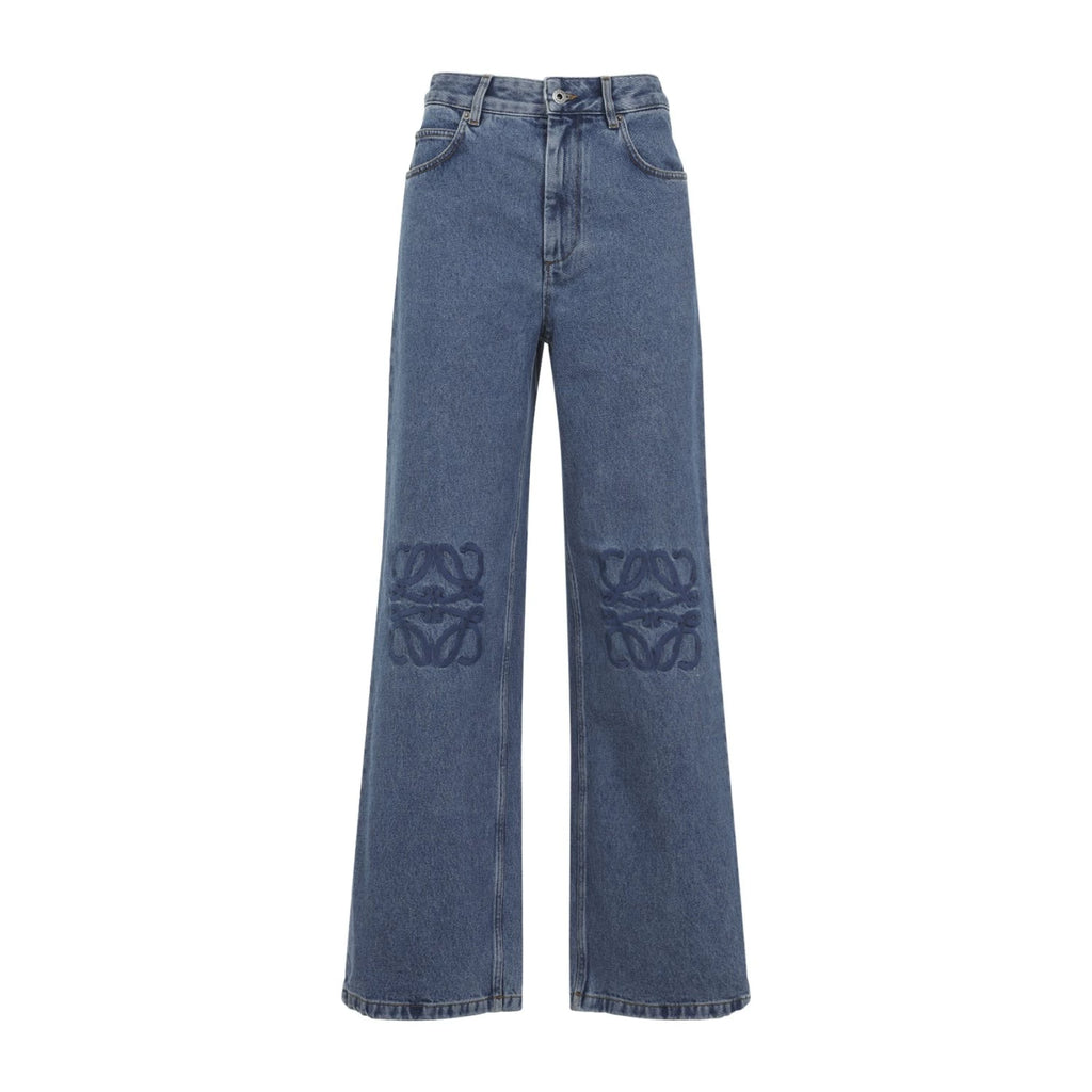 Loewe Women's Anagram Jeans in Blue