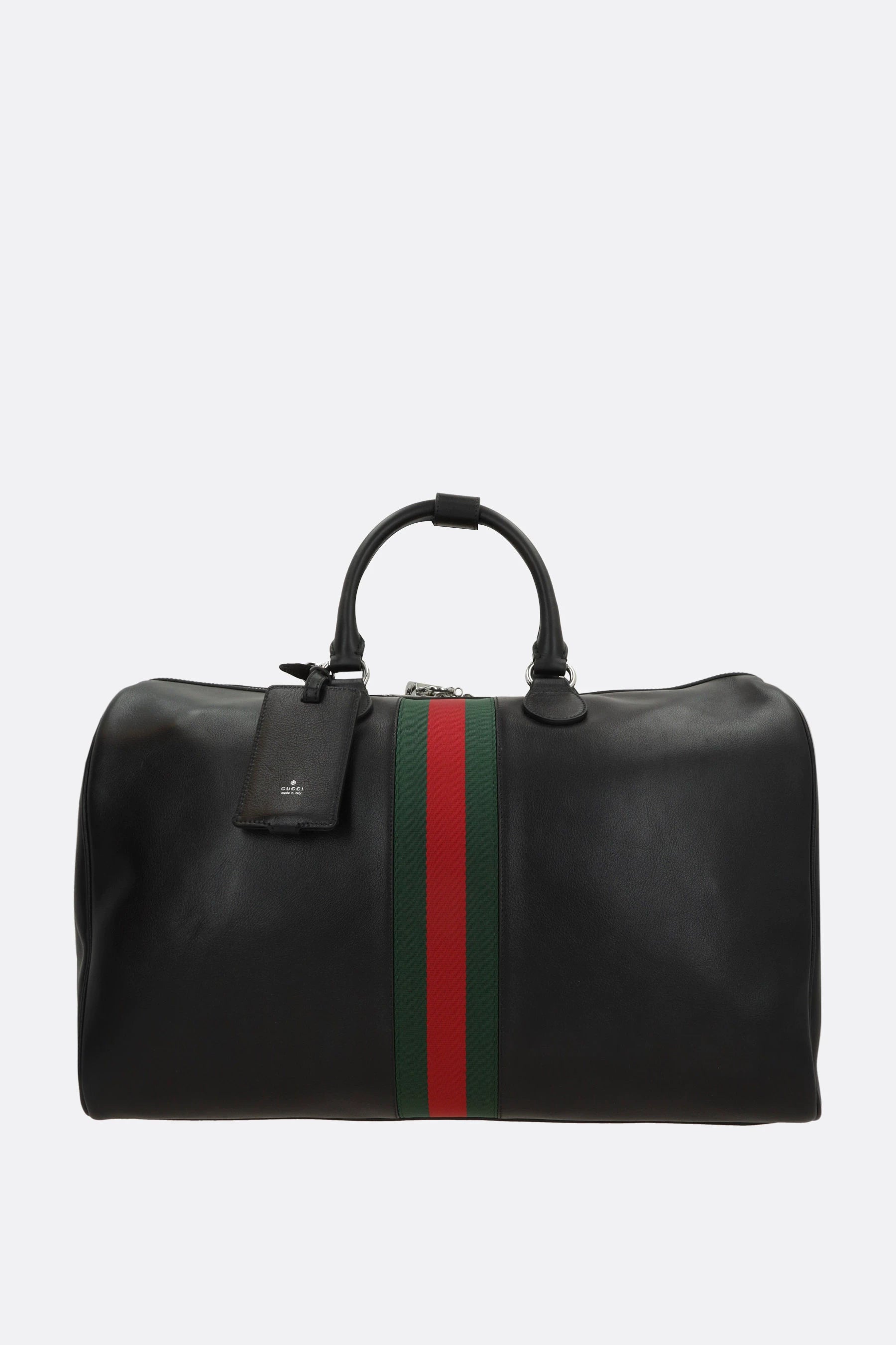 Gucci Men's Web Trademark Medium Bag in Black