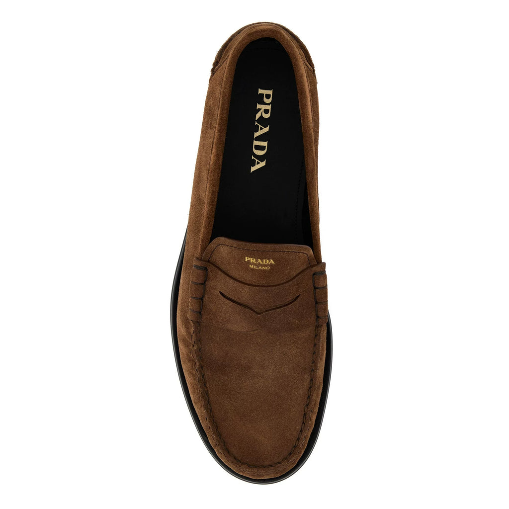 Prada Men's Loafers in Dark Brown