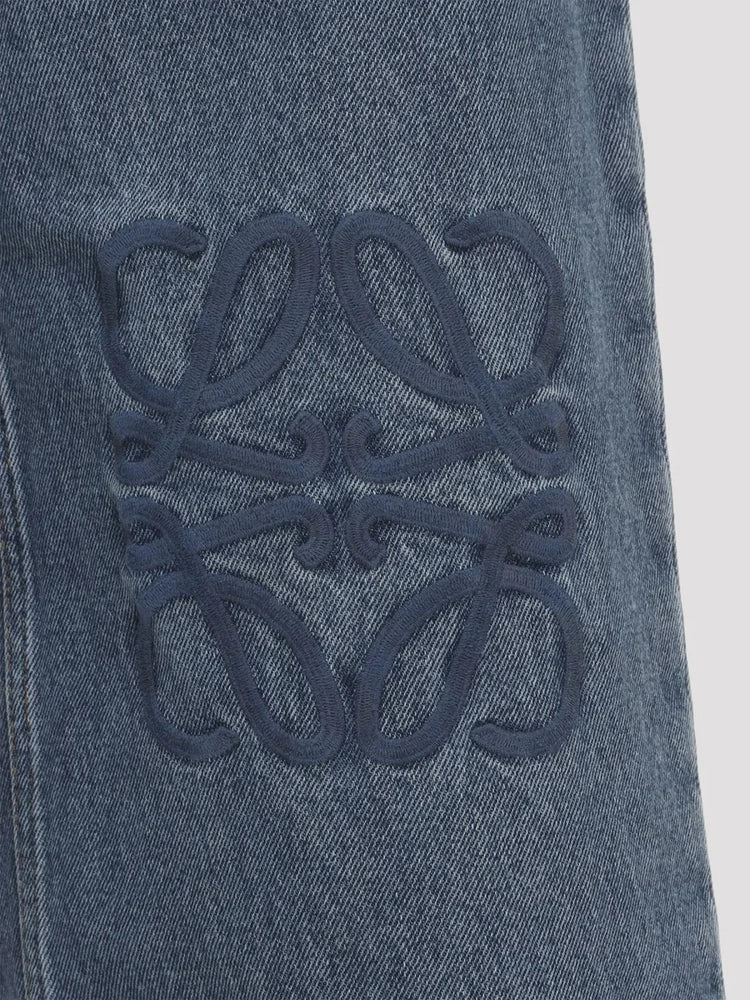 Loewe Women's Anagram Jeans in Blue