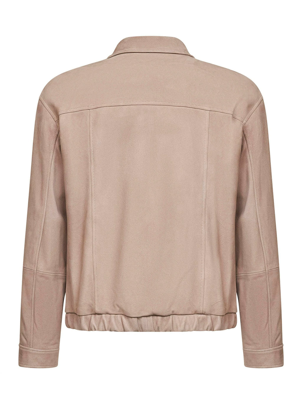 Brunello Cucinelli Men's Leather Jacket in Beige