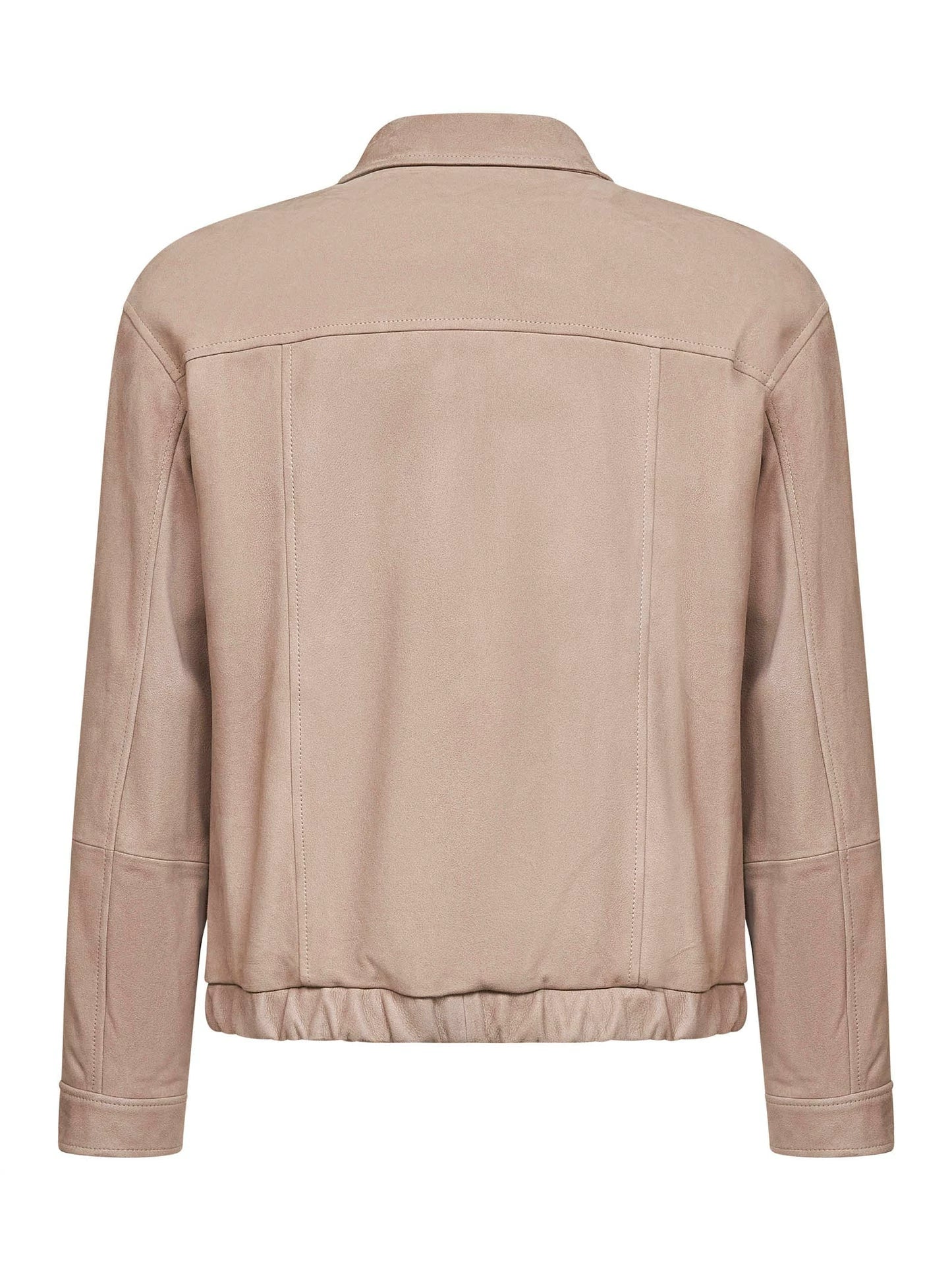 Brunello Cucinelli Men's Leather Jacket in Beige