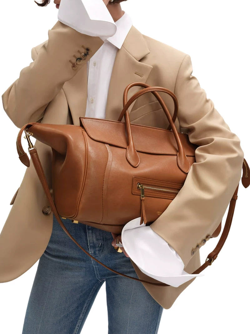 Celine Women's Luggage Handbag in Brown