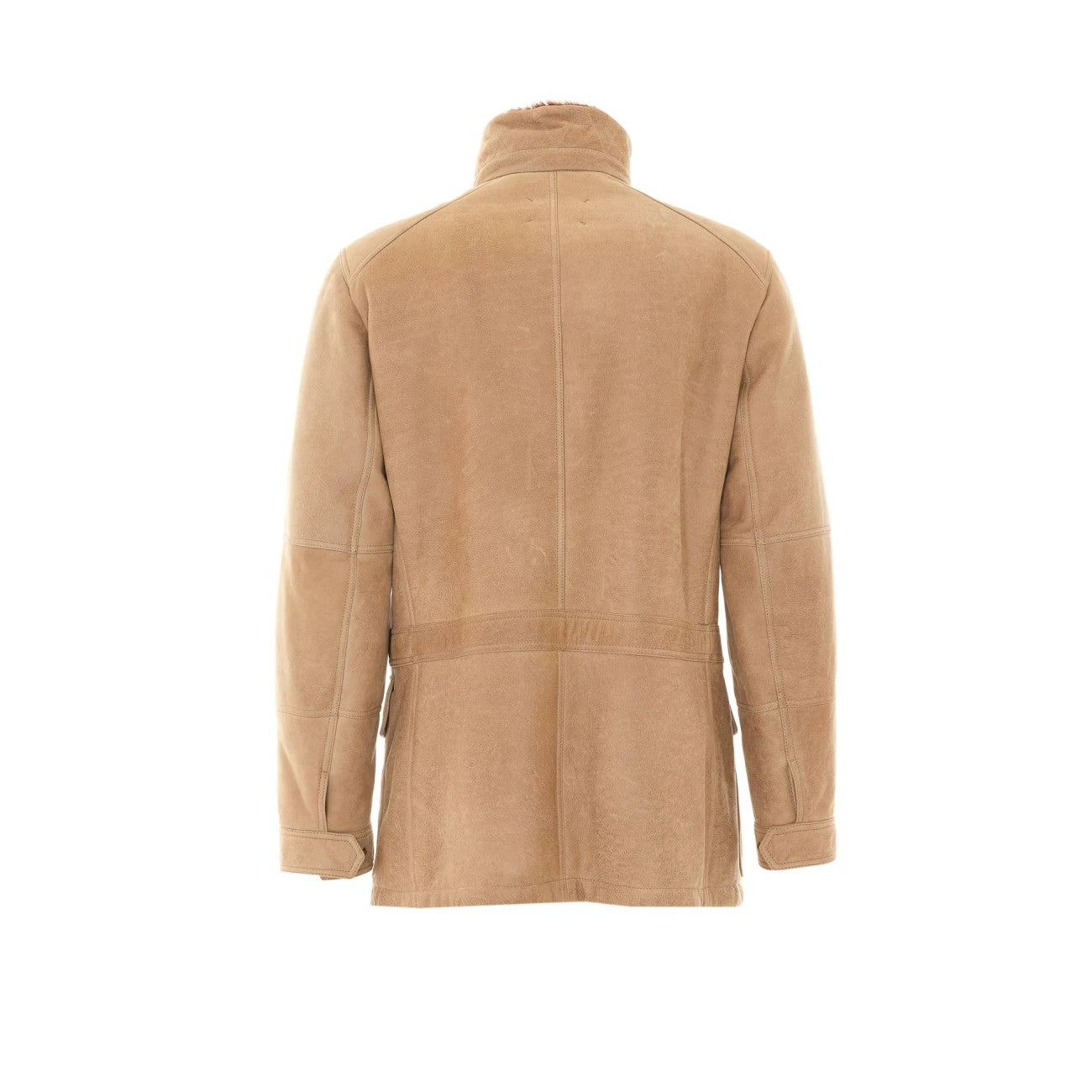 Brunello Cucinelli Men's Leather Jacket in Beige