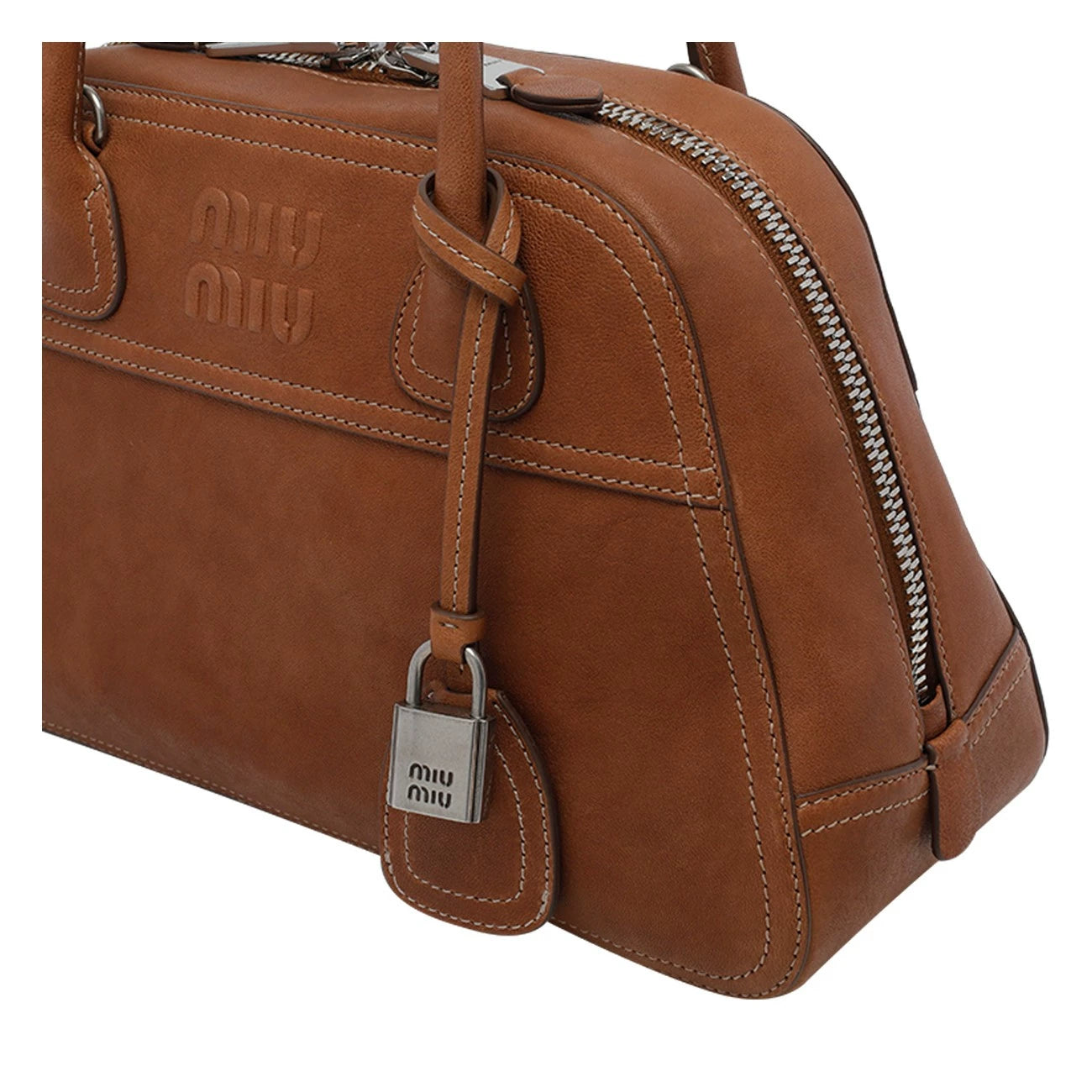Miu Miu Women's Vivant Medium Shoulder Bag in Brown