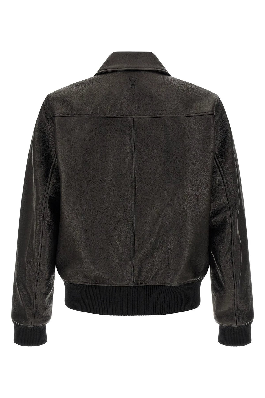 Ami Paris Men's Leather Jacket in Black