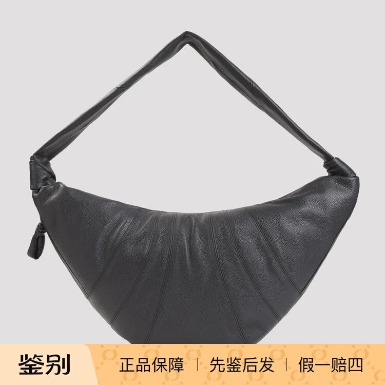 LEMAIRE Unisex Large Croissant Crossbody Bag in Dark Chocolate