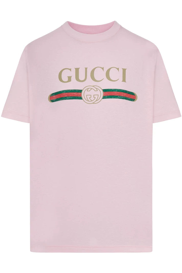 Gucci Women's Logo T-Shirt in Pink
