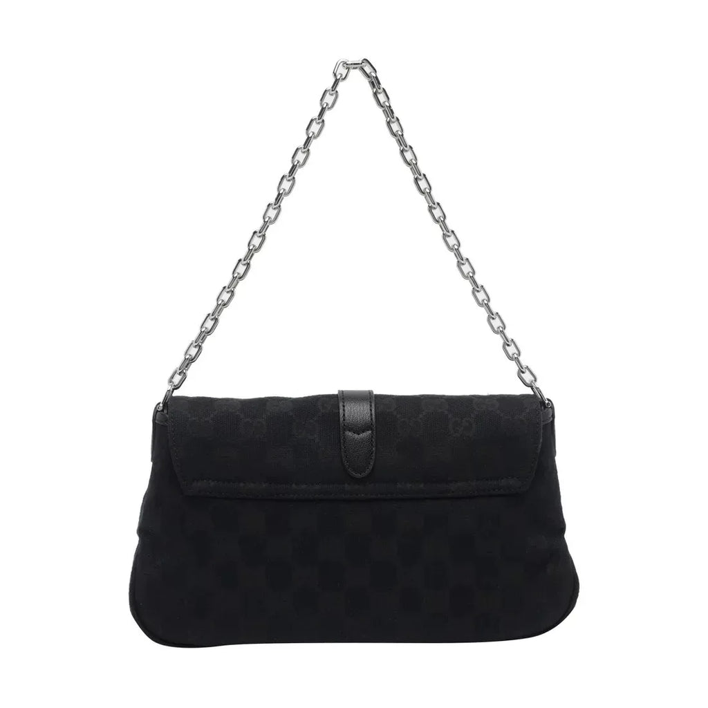 GUCCI Women's Medium Aperitivo Canvas Chain Bag in Black