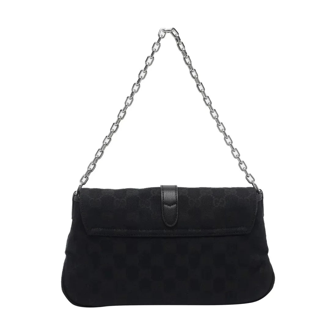 GUCCI Women's Medium Aperitivo Canvas Chain Bag in Black