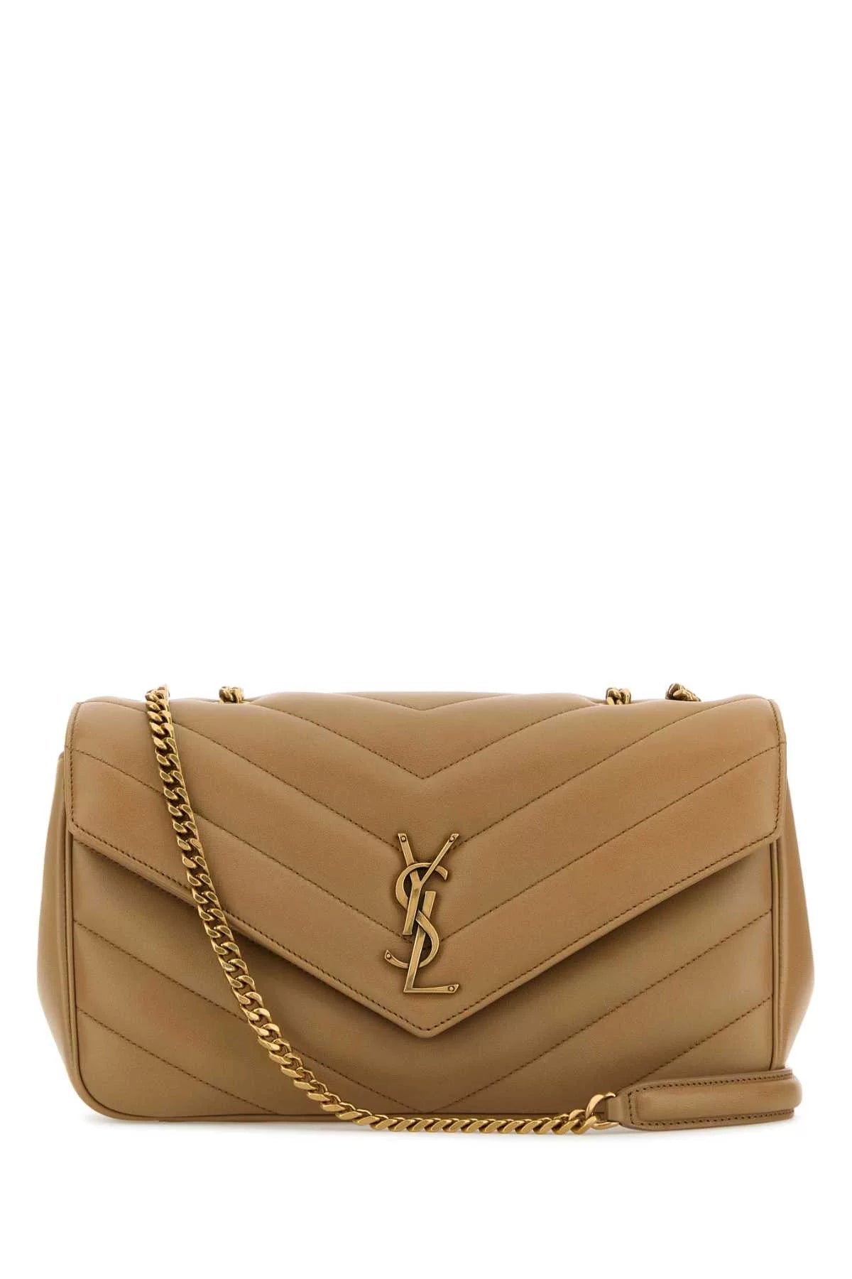 Saint Laurent YSL Loulou Medium Bag in Beige
