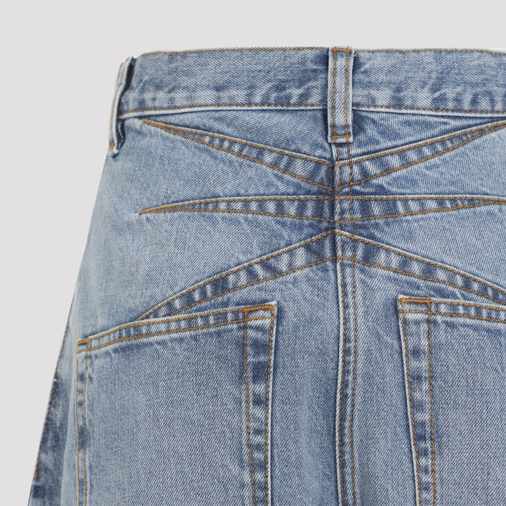 Alaia Women's Round Jeans in Blue