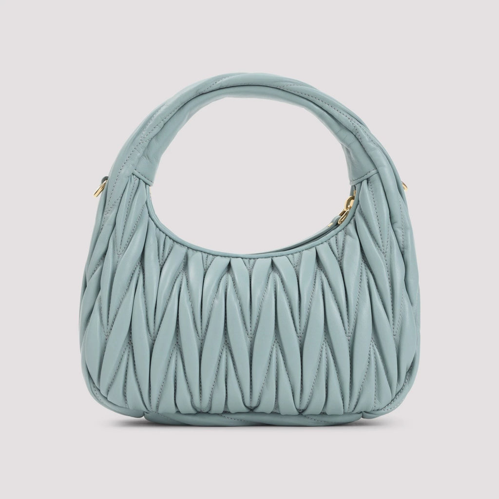 Miu Miu Women's Wander Hobo Small Handbag in Blue