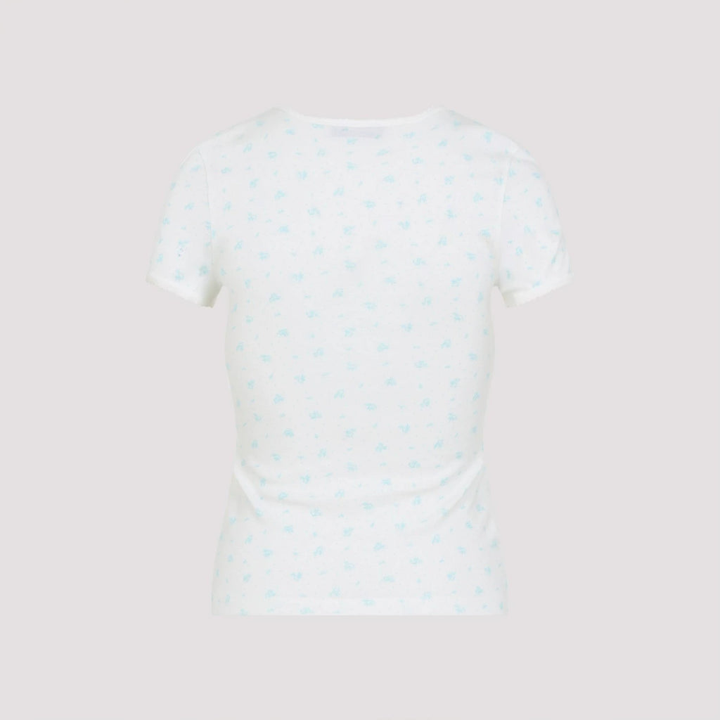 Miu Miu Women's Logo T-Shirt in White