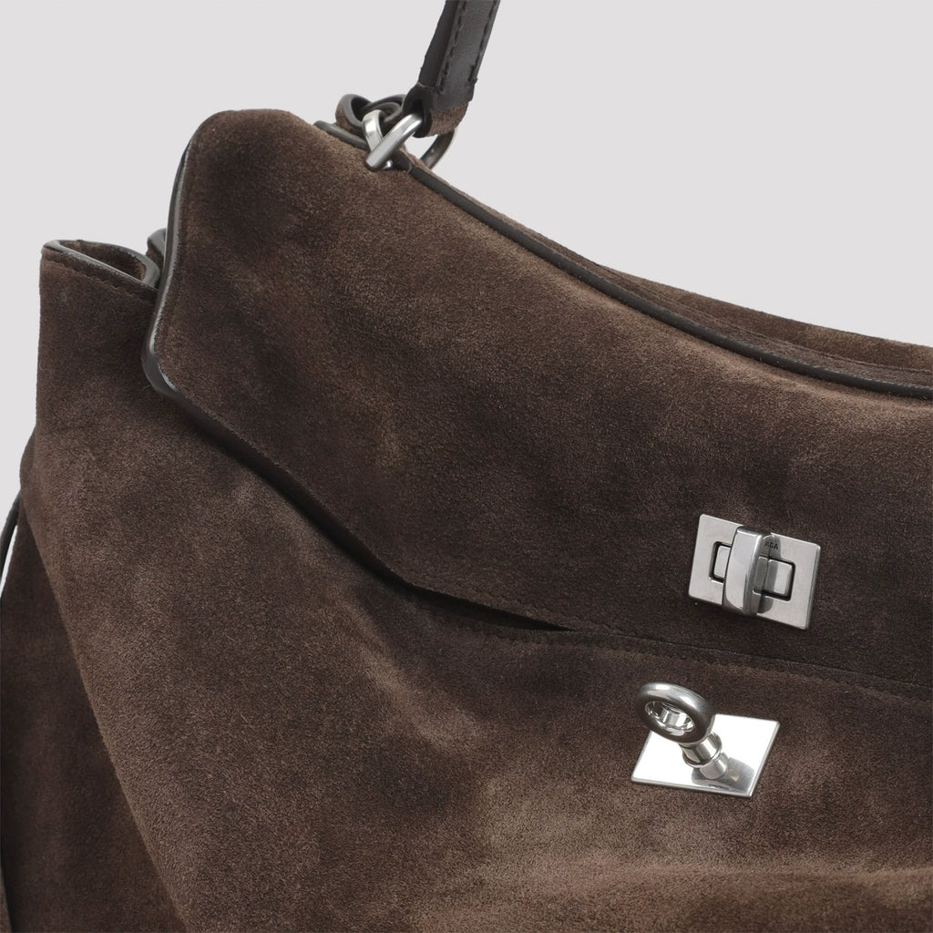Balenciaga Women's Rodeo Medium Shoulder Bag in Brown