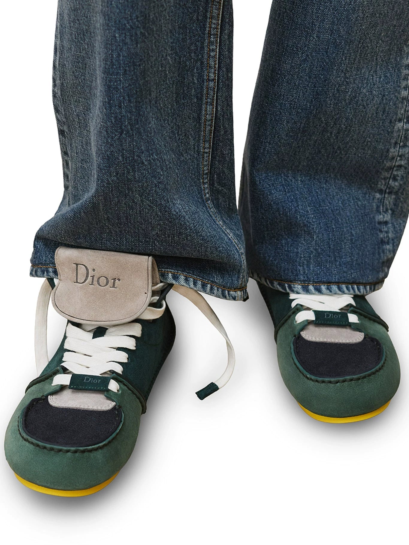 Dior Men's Roadie Ankle Boots in Green