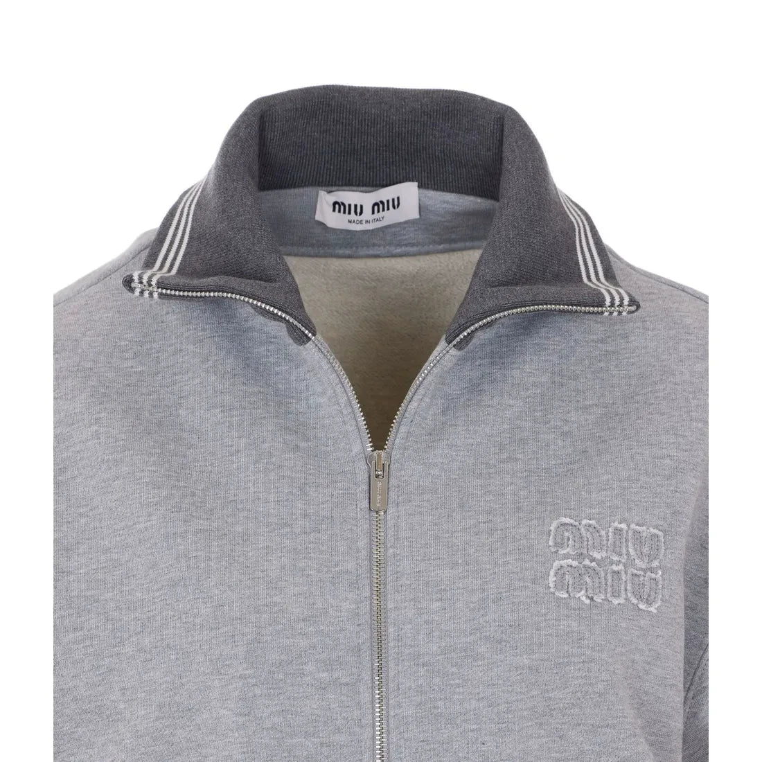 Miu Miu Women's Logo Hoodie in Grey