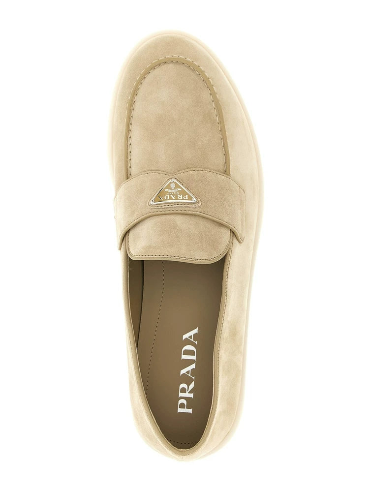 Prada Men's Loafers in Beige
