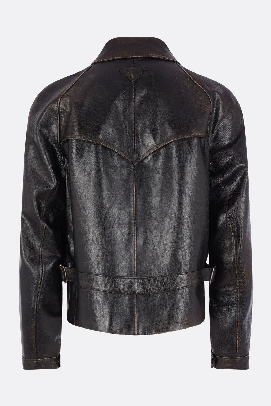 Prada Men's Leather Jacket in Brown