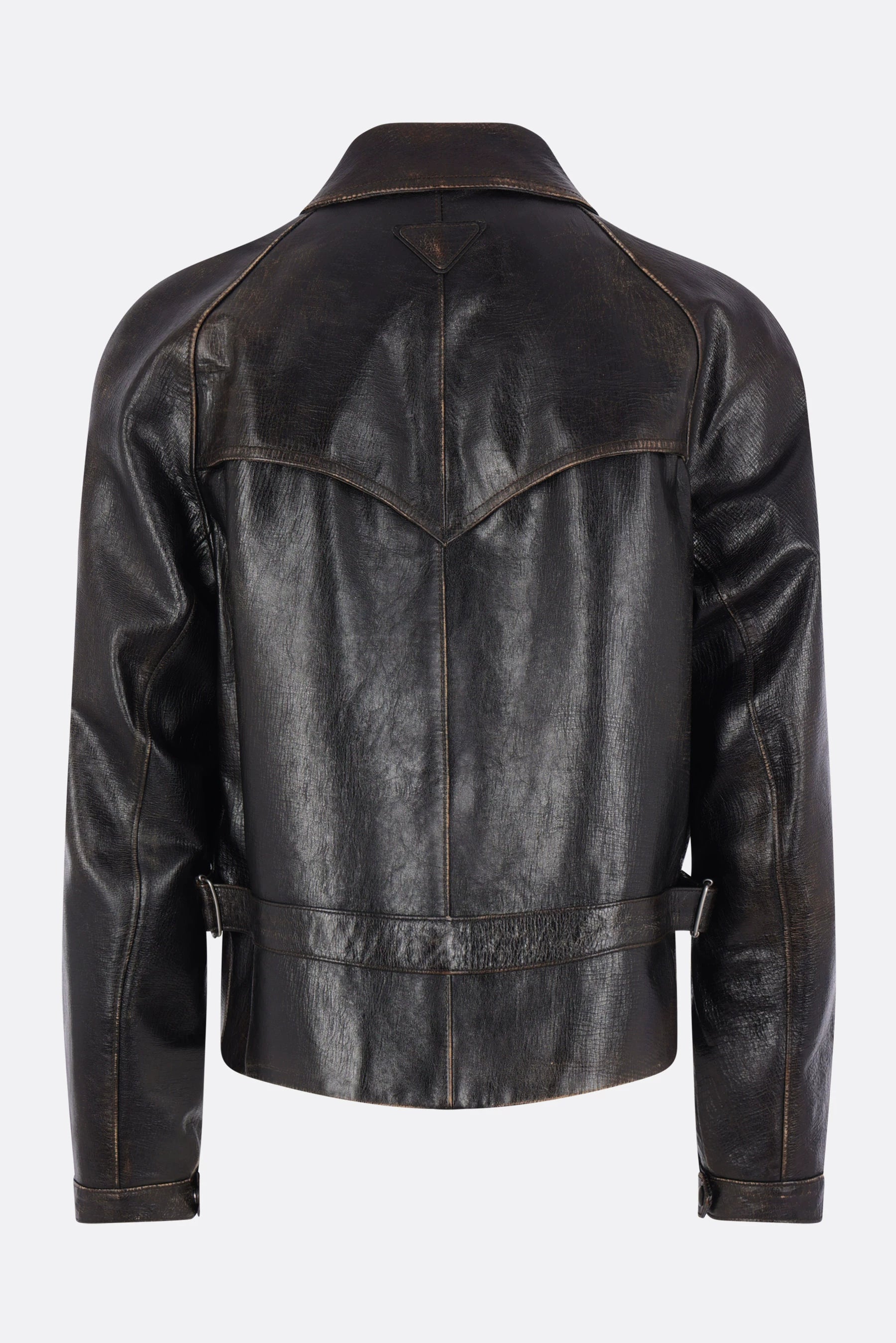 Prada Men's Leather Jacket in Brown