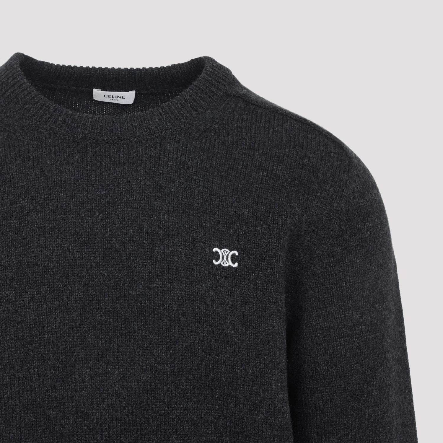 Celine Men's Logo Sweater in Grey